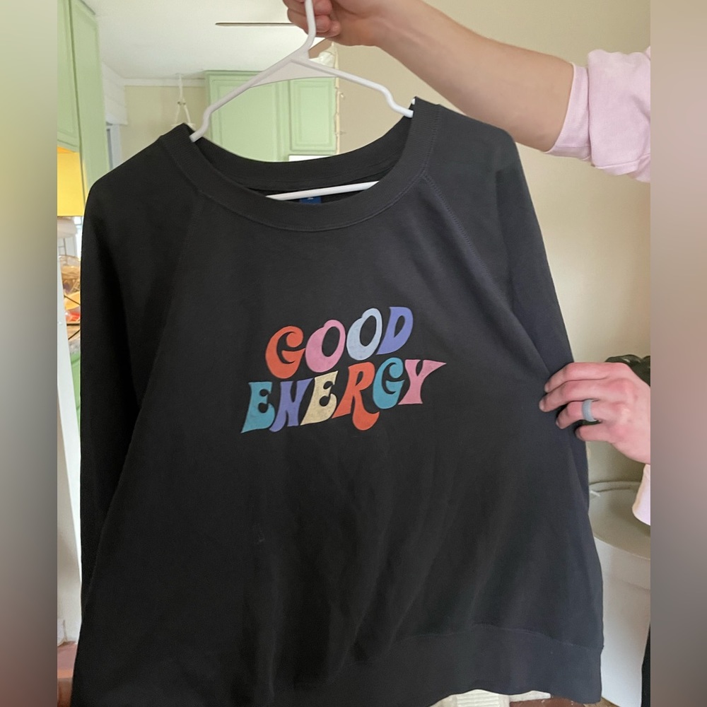 Good energy peace sign sweatshirt